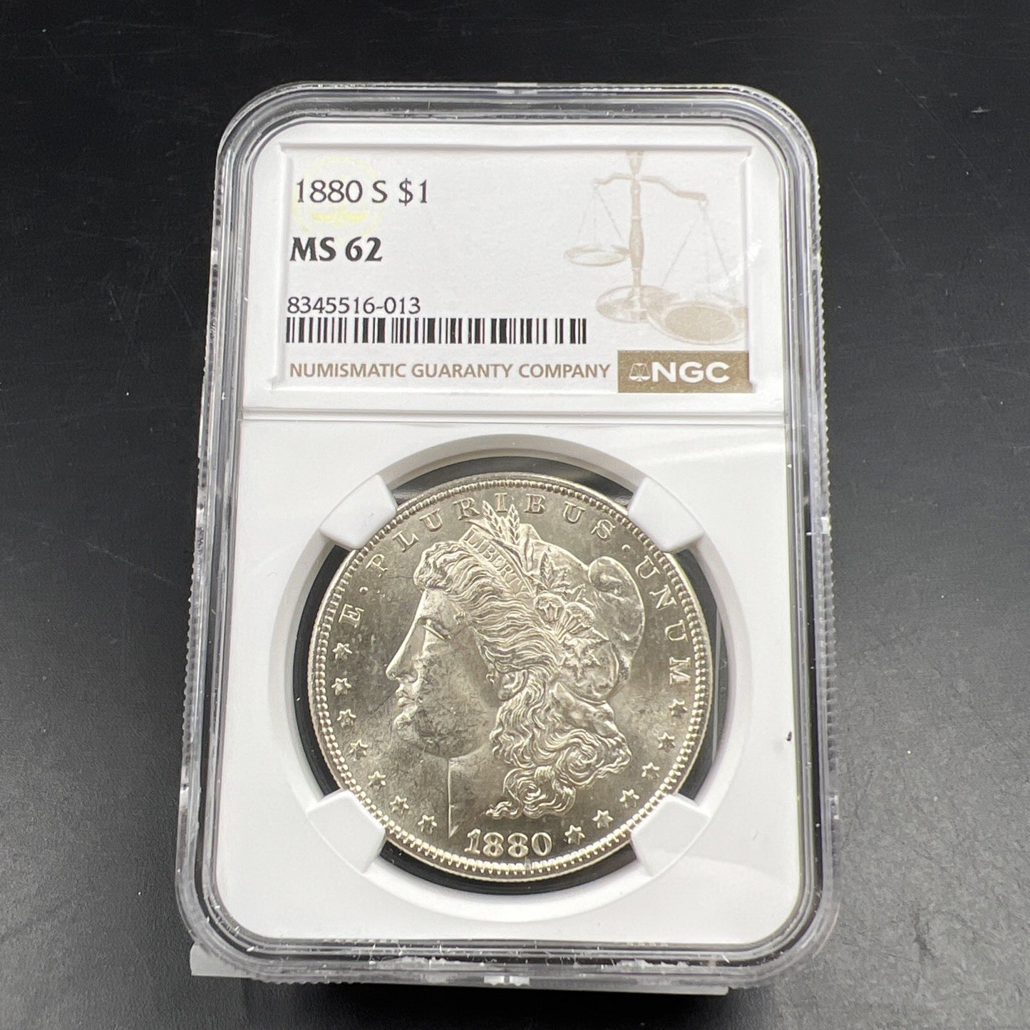 1880 S $1 Morgan Dollar Coin NGC MS62 VAM 6 Doubled Date Variety Coin Medium S