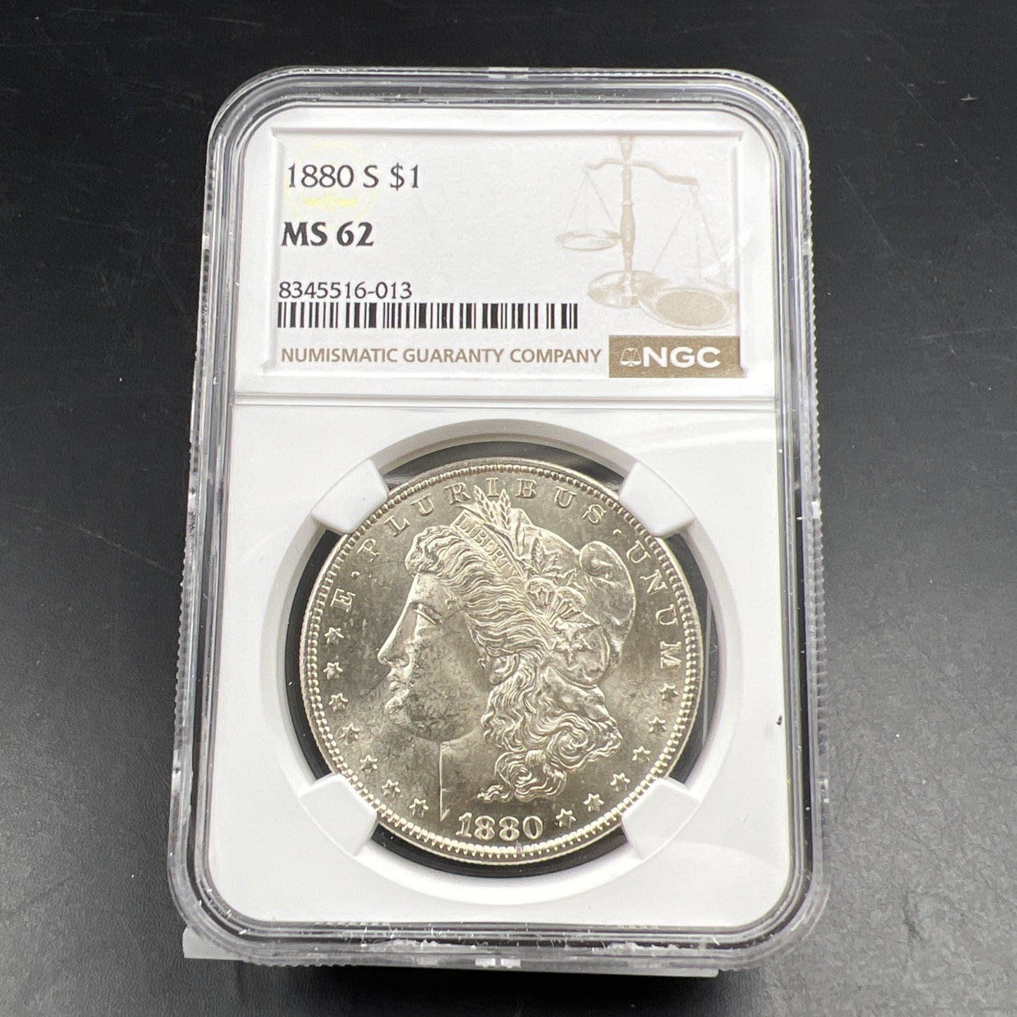 1880 S $1 Morgan Dollar Coin NGC MS62 VAM 6 Doubled Date Variety Coin Medium S