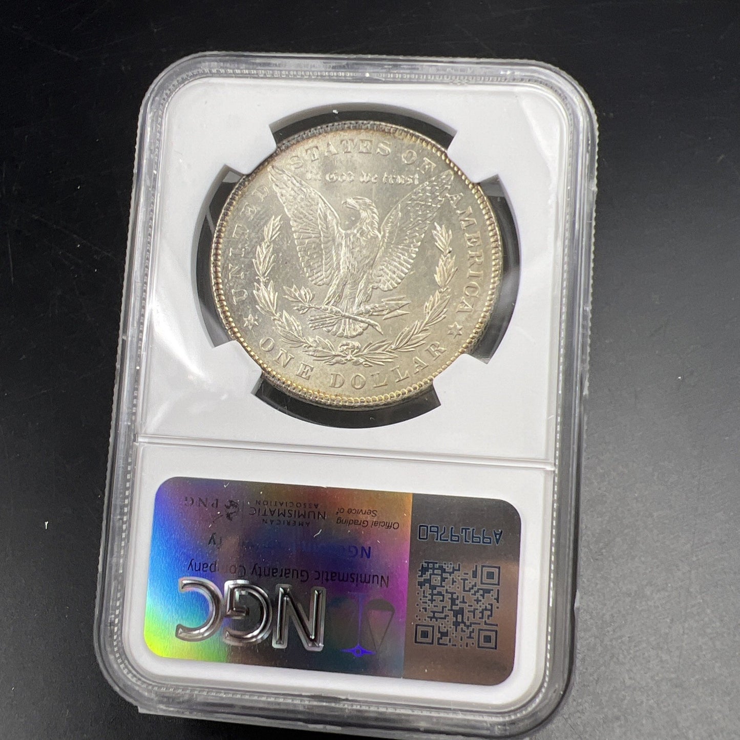 1878 7/8 TF Weak Tailfeathers VAM 33A Clash & Double Legs Morgan Dollar NGC MS63