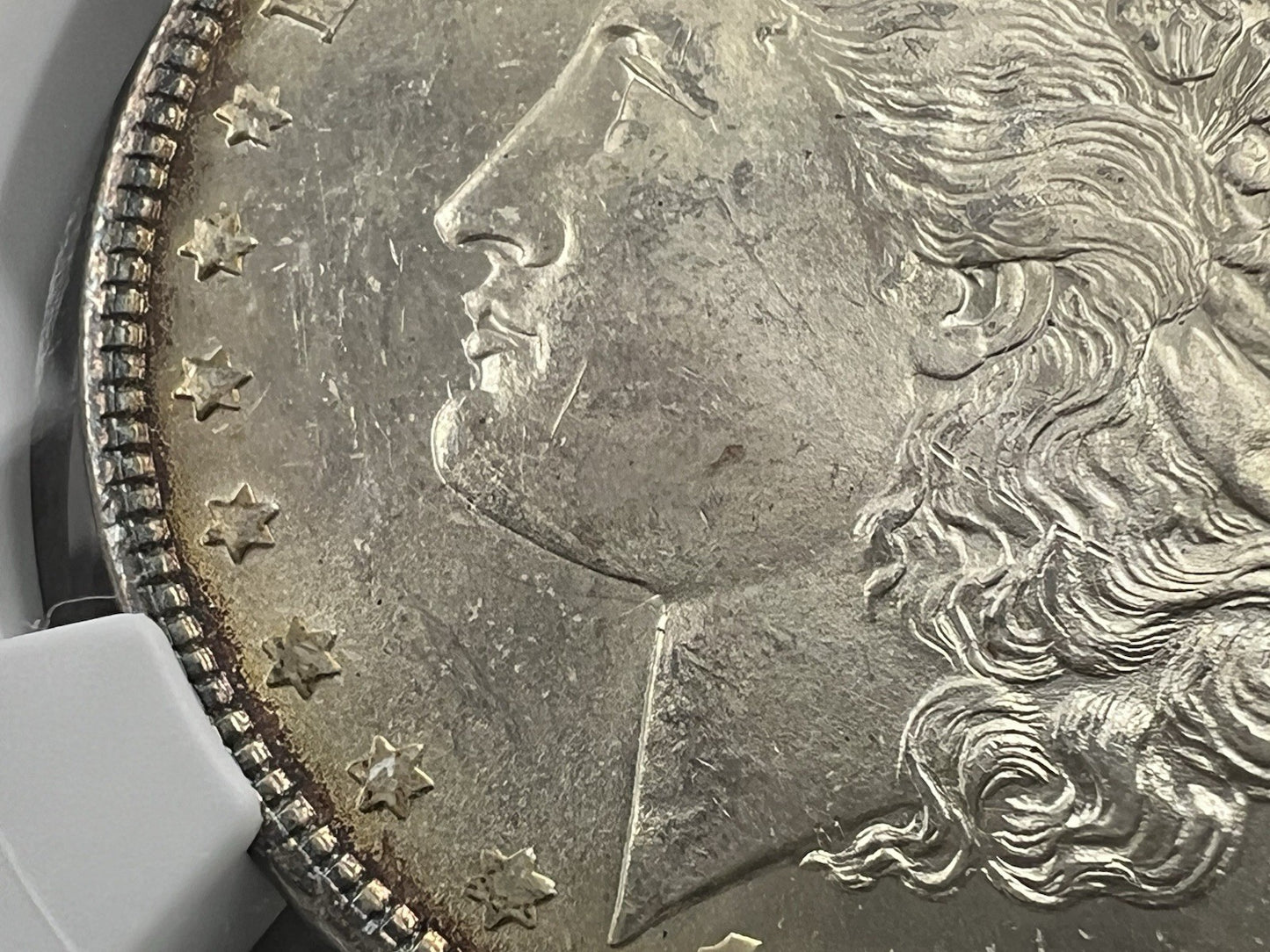 1878 7/8 TF Weak Tailfeathers VAM 33A Clash & Double Legs Morgan Dollar NGC MS63