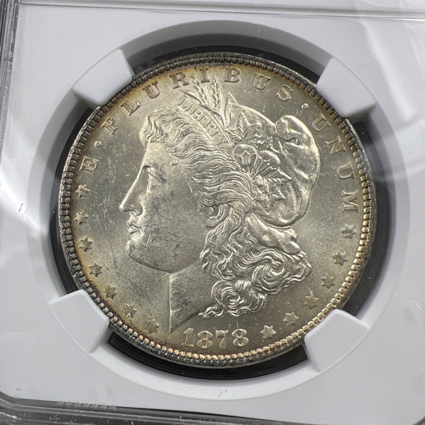1878 7/8 TF Weak Tailfeathers VAM 33A Clash & Double Legs Morgan Dollar NGC MS63