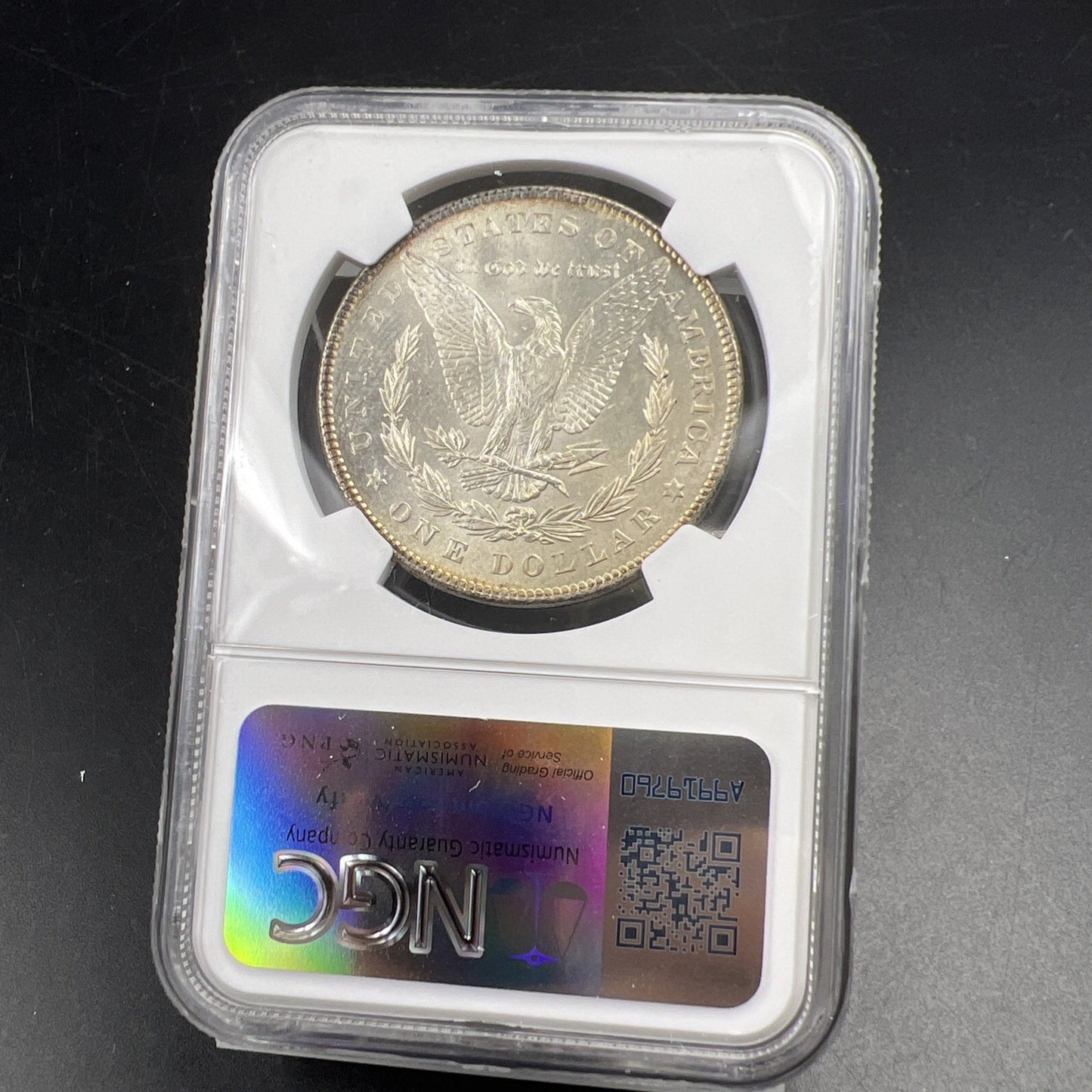 1878 7/8 TF Weak Tailfeathers VAM 33A Clash & Double Legs Morgan Dollar NGC MS63