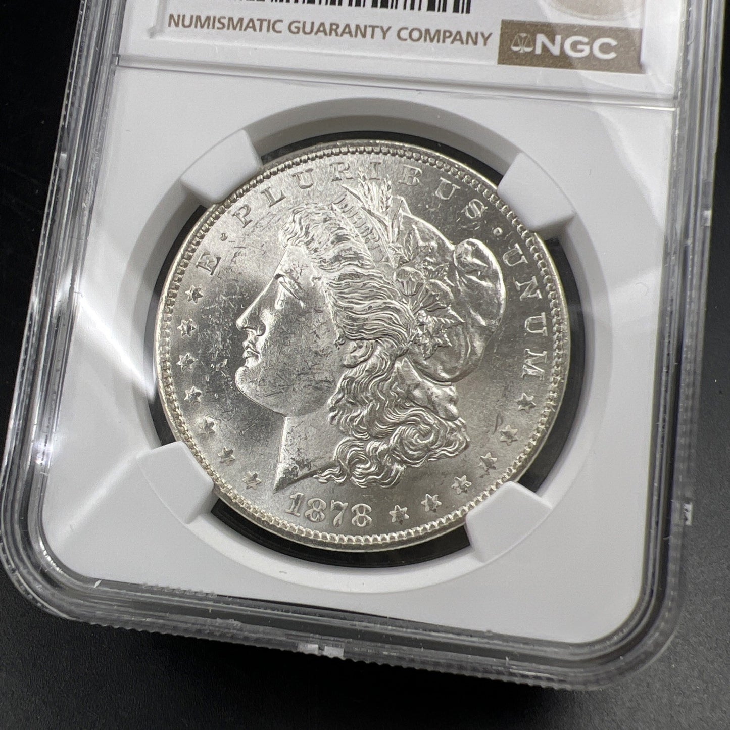 1878 S $1 Morgan Silver Dollar Coin VAM 113 Acid Treated Wings NGC MS62 BU UNC