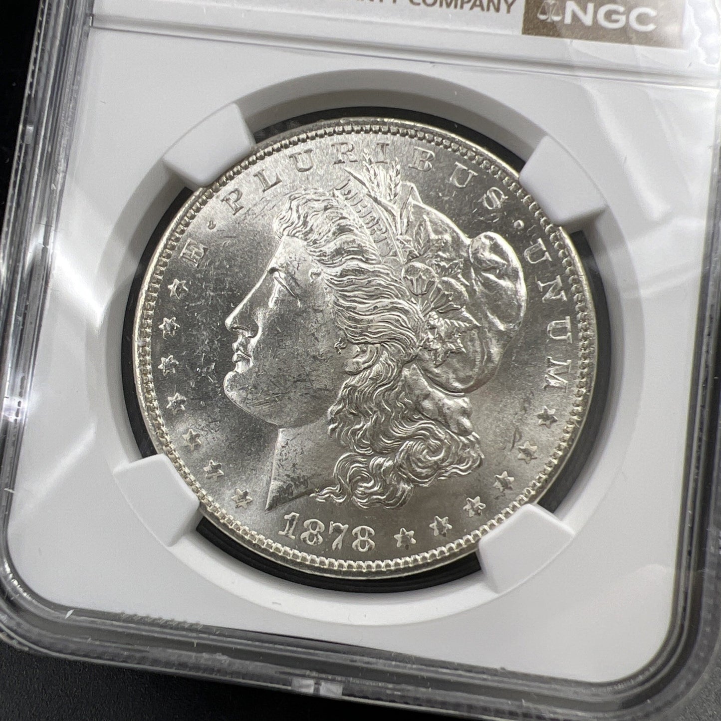 1878 S $1 Morgan Silver Dollar Coin VAM 113 Acid Treated Wings NGC MS62 BU UNC