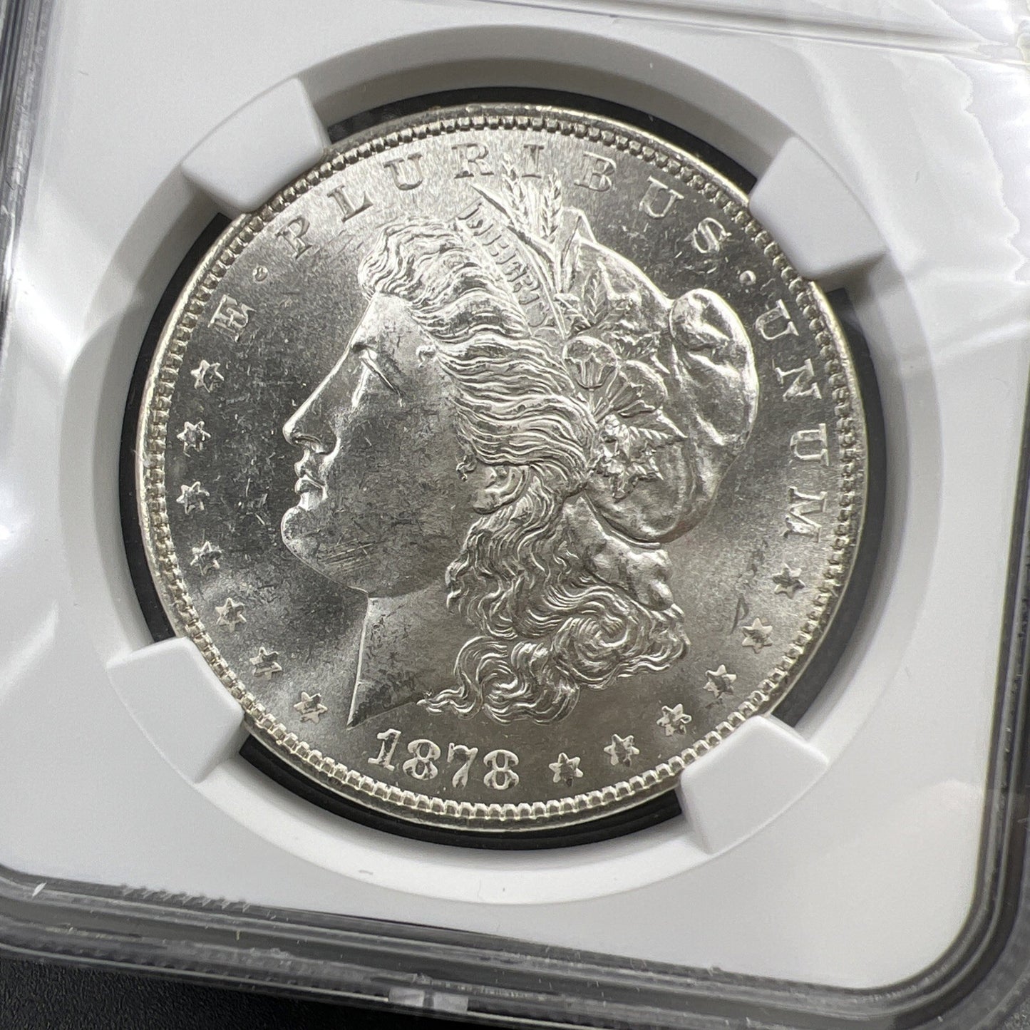 1878 S $1 Morgan Silver Dollar Coin VAM 113 Acid Treated Wings NGC MS62 BU UNC