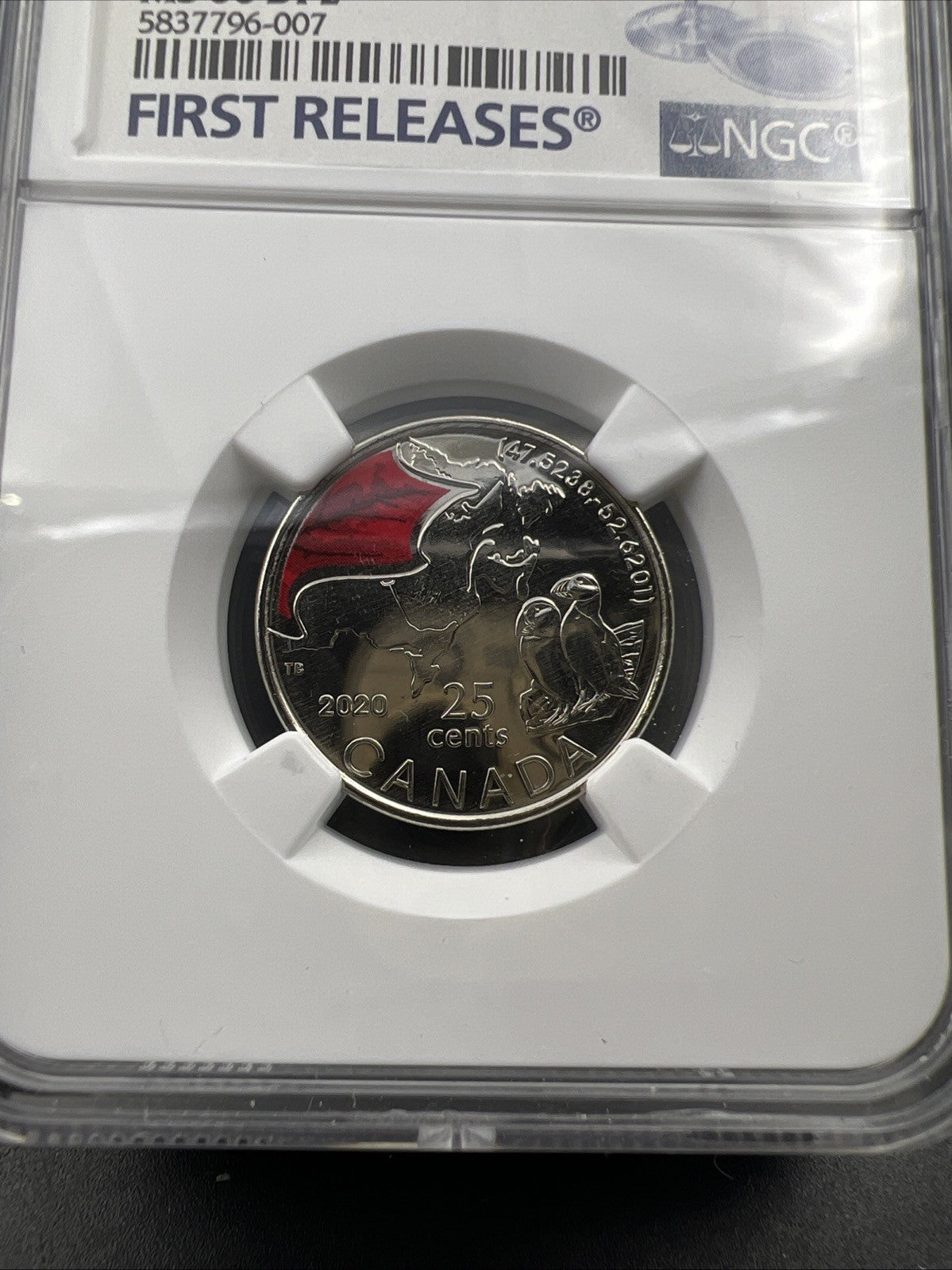 2020 25c Canada Twenty Five Cent Quarter Atlantic Puffin Coin NGC MS66 PL