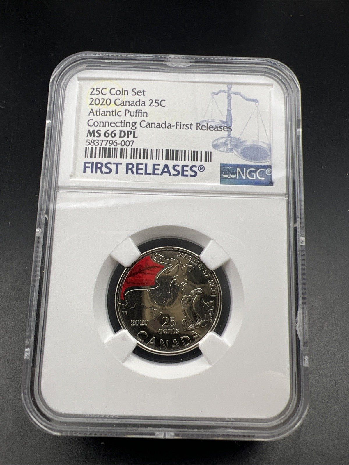 2020 25c Canada Twenty Five Cent Quarter Atlantic Puffin Coin NGC MS66 PL