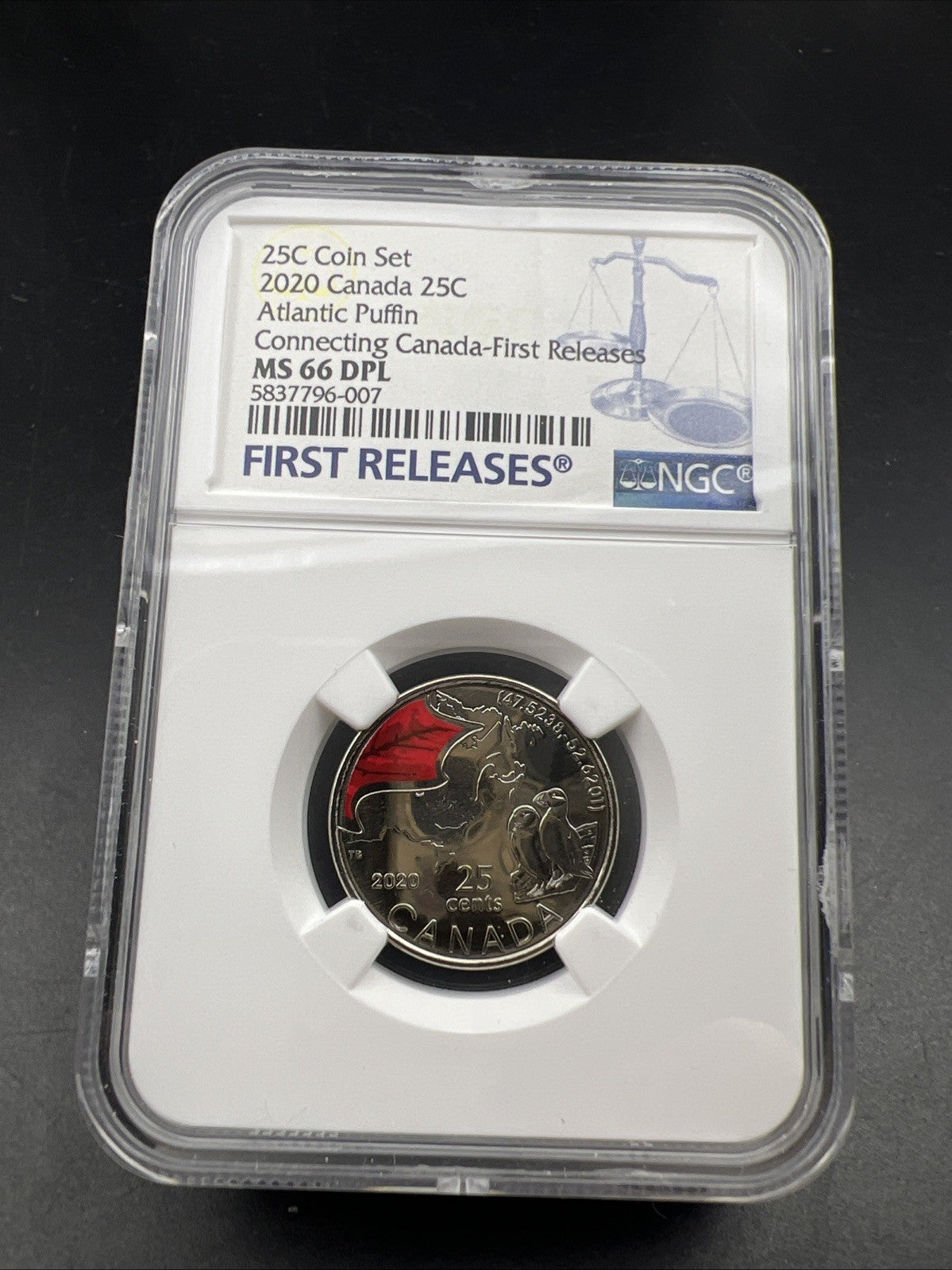 2020 25c Canada Twenty Five Cent Quarter Atlantic Puffin Coin NGC MS66 PL