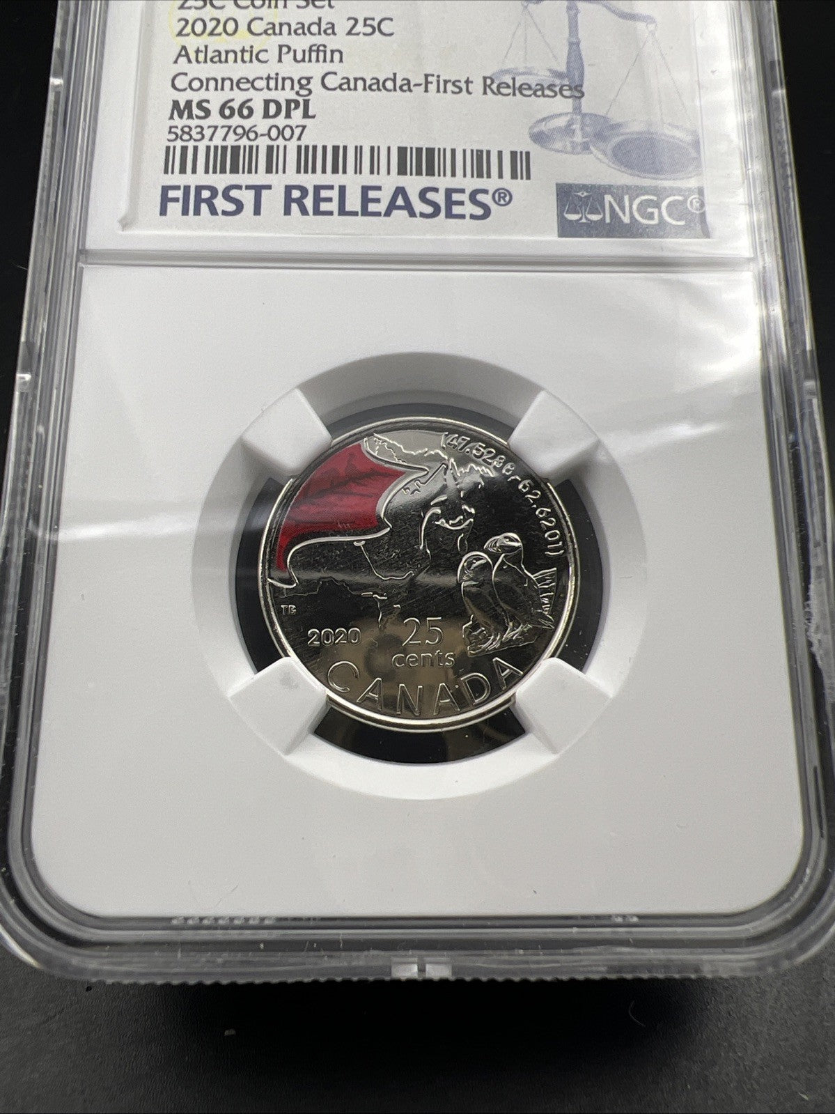 2020 25c Canada Twenty Five Cent Quarter Atlantic Puffin Coin NGC MS66 PL