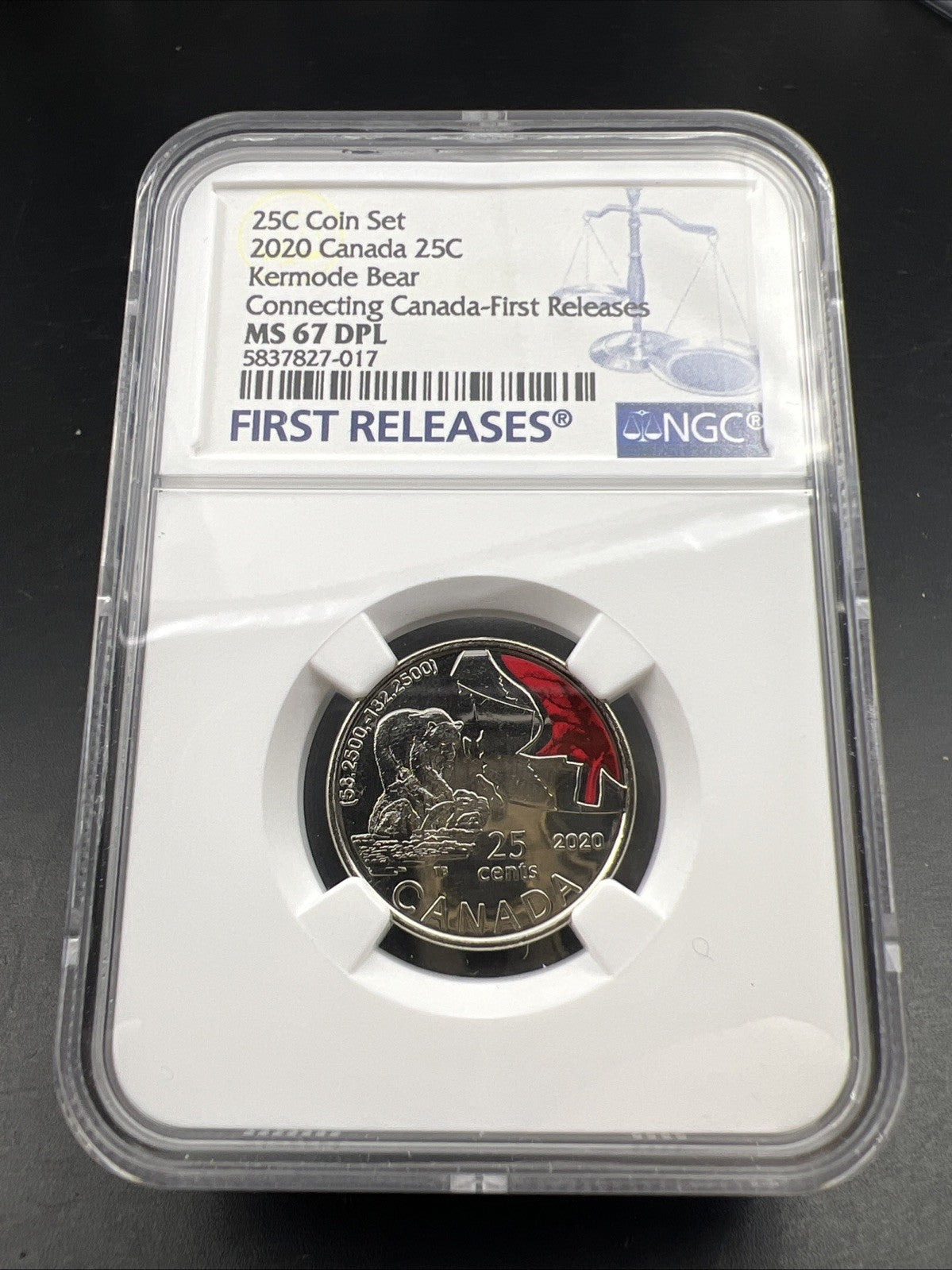 2020 25c Canada Twenty Five Cent Quarter Kermode Bear NGC MS67 DPL