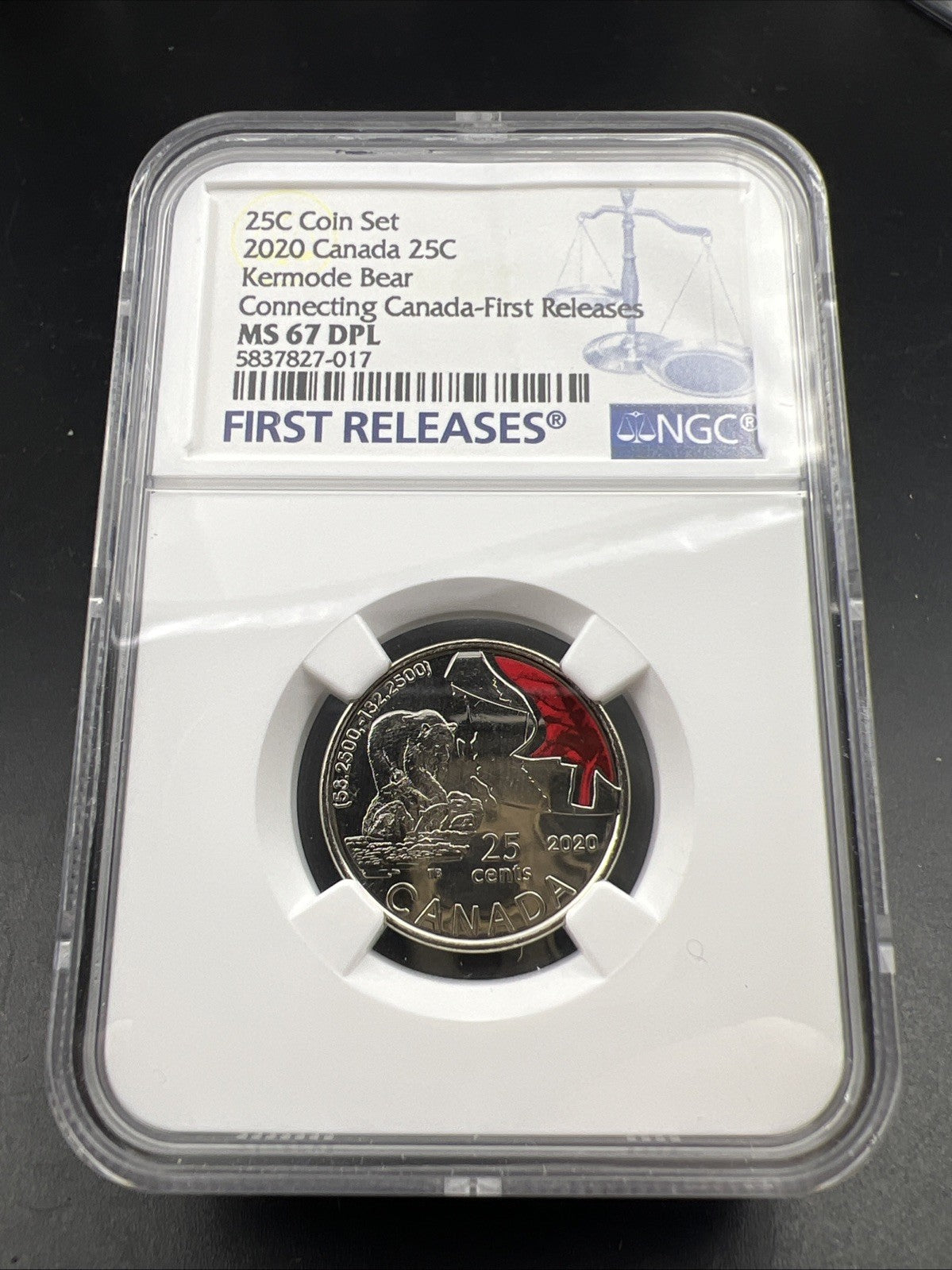 2020 25c Canada Twenty Five Cent Quarter Kermode Bear NGC MS67 DPL