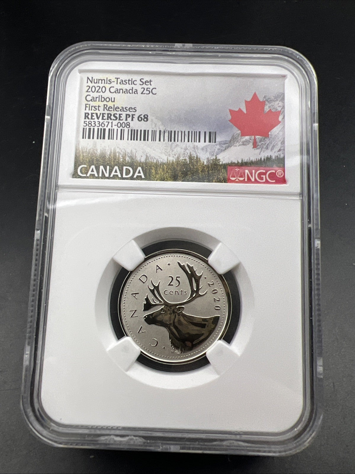 2020 Canada 25c Reverse Proof NGC PF68 Caribou Quarter Coin First Releases