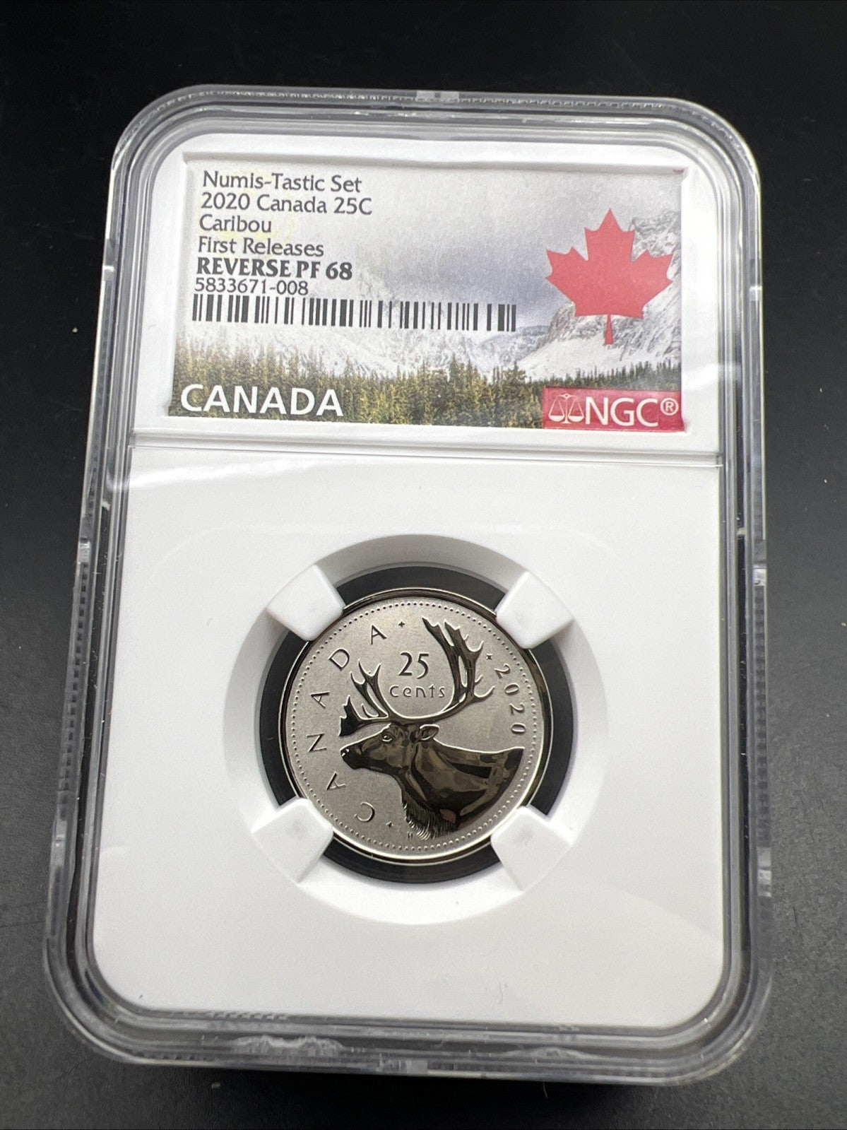 2020 Canada 25c Reverse Proof NGC PF68 Caribou Quarter Coin First Releases