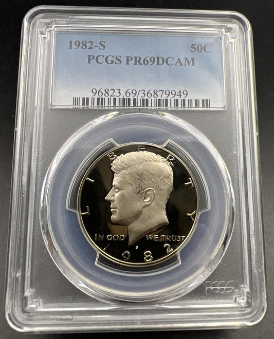 1982 S 50c Kennedy Proof Half Dollar Coin Copper Nickel PR69 DCAM PCGS #949