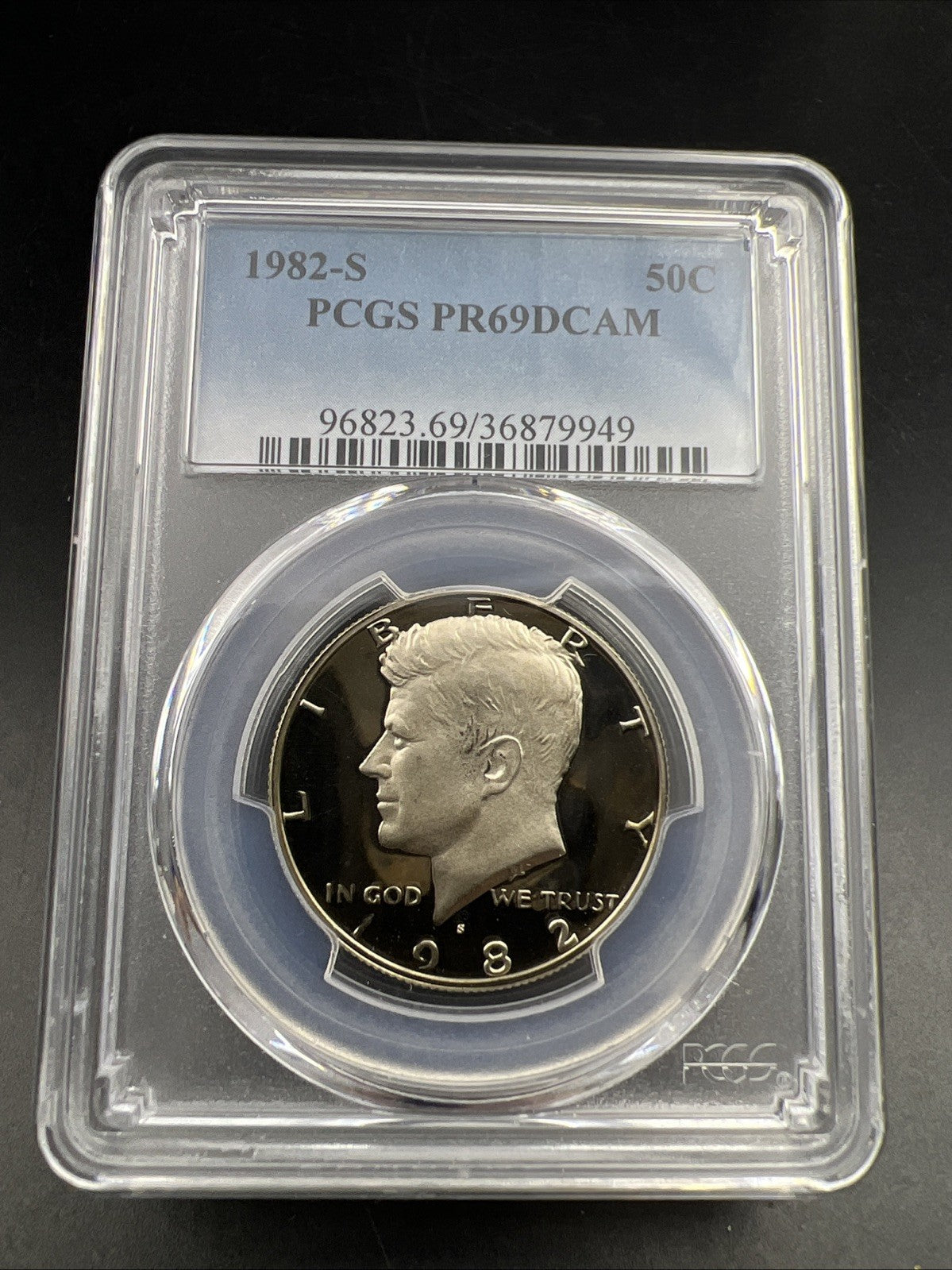 1982 S 50c Kennedy Proof Half Dollar Coin Copper Nickel PR69 DCAM PCGS #949