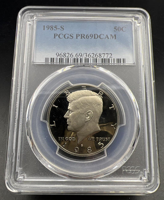 1985 S 50c Kennedy Proof Half Dollar Coin Copper Nickel PR69 DCAM PCGS #772