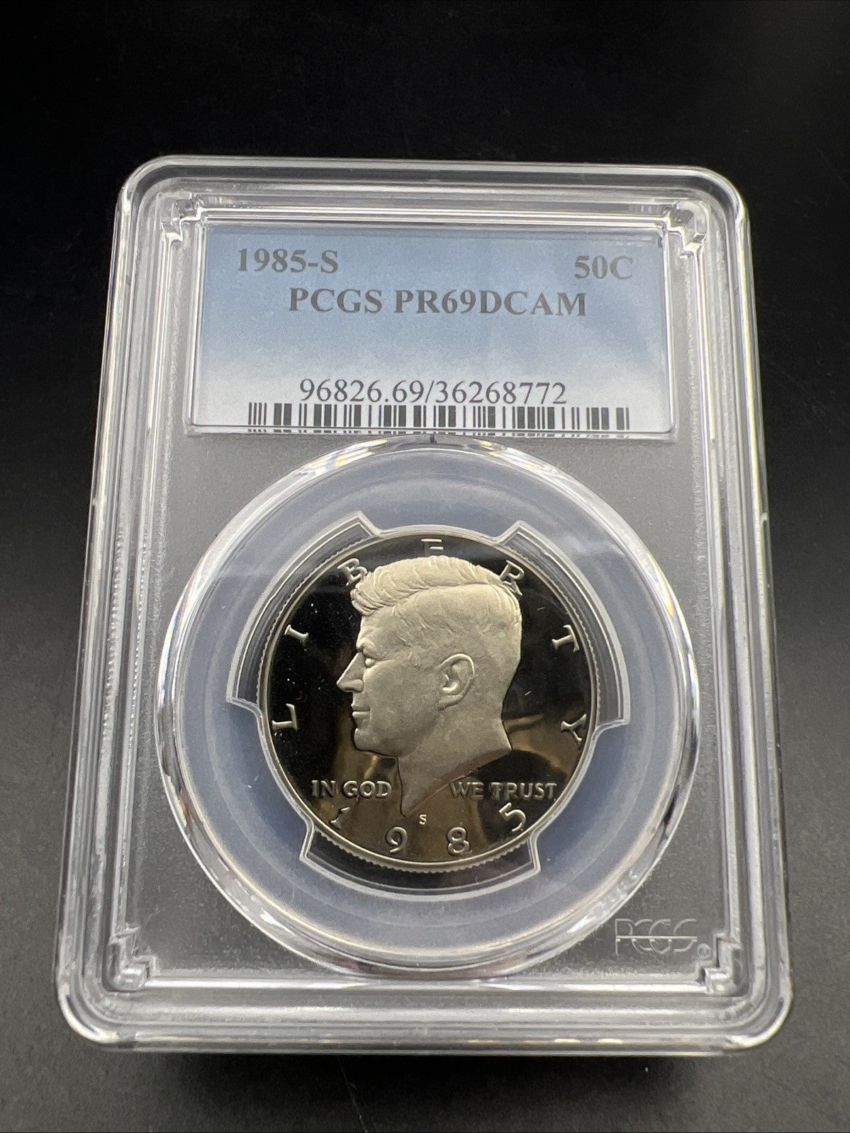 1985 S 50c Kennedy Proof Half Dollar Coin Copper Nickel PR69 DCAM PCGS #772