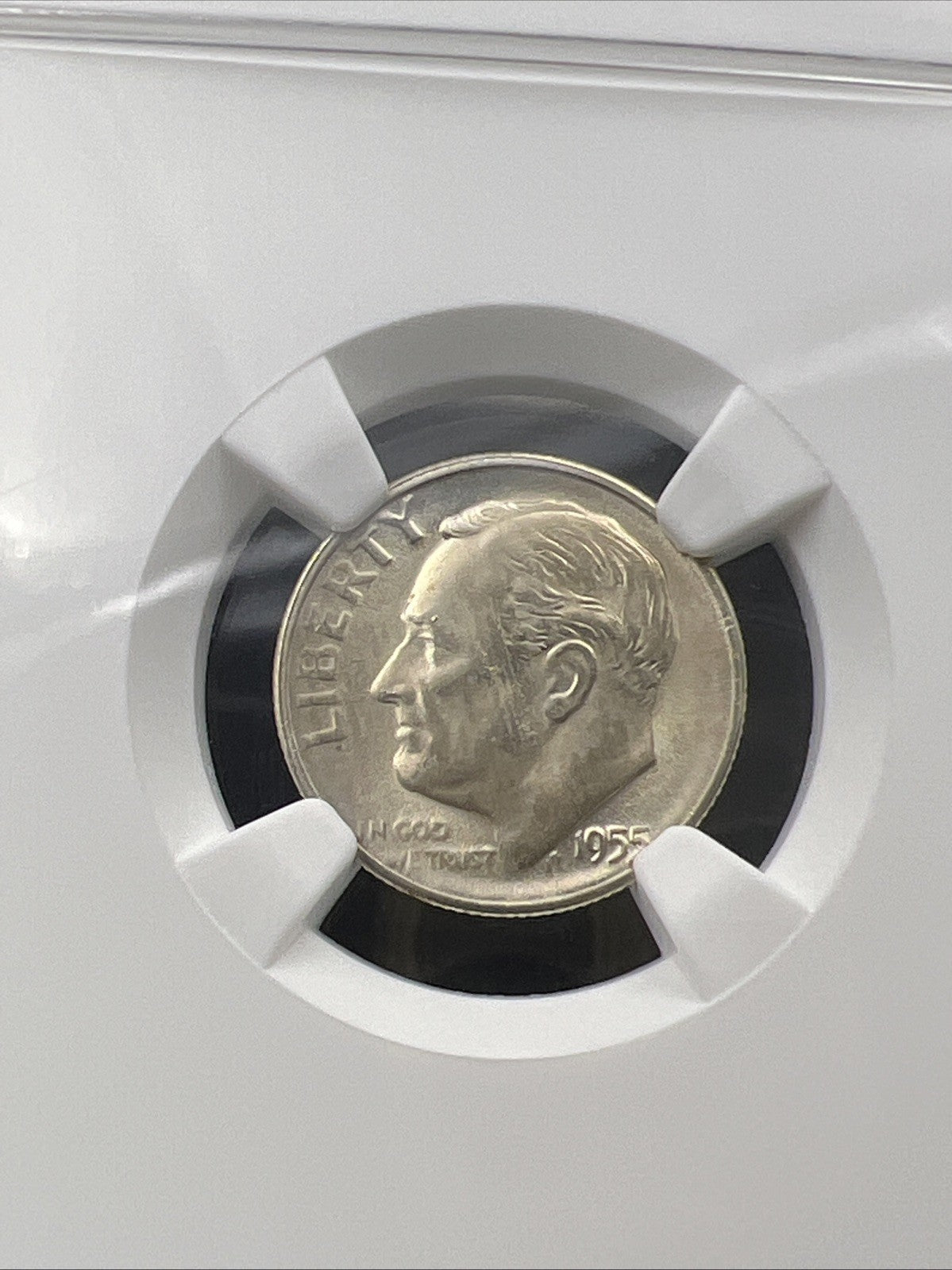 1955 S 10c Roosevelt Silver Dime Coin MS65 Gem BU Certified #026