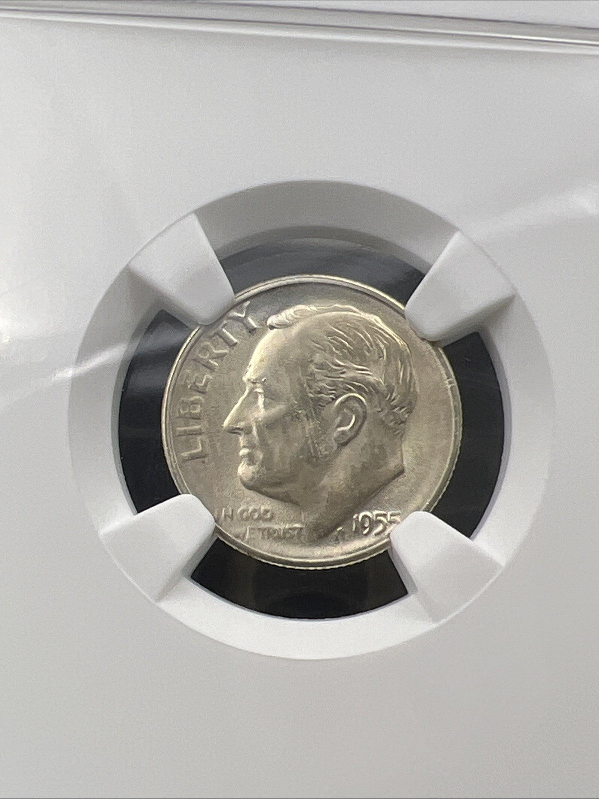 1955 S 10c Roosevelt Silver Dime Coin MS65 Gem BU Certified #026