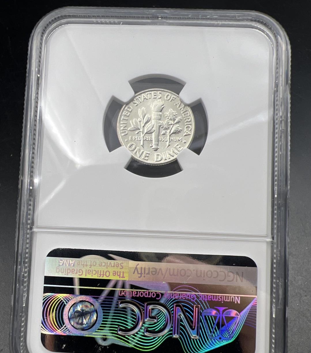 1956 D 10c Roosevelt Silver Dime Coin MS66 NGC Gem BU Certified #024