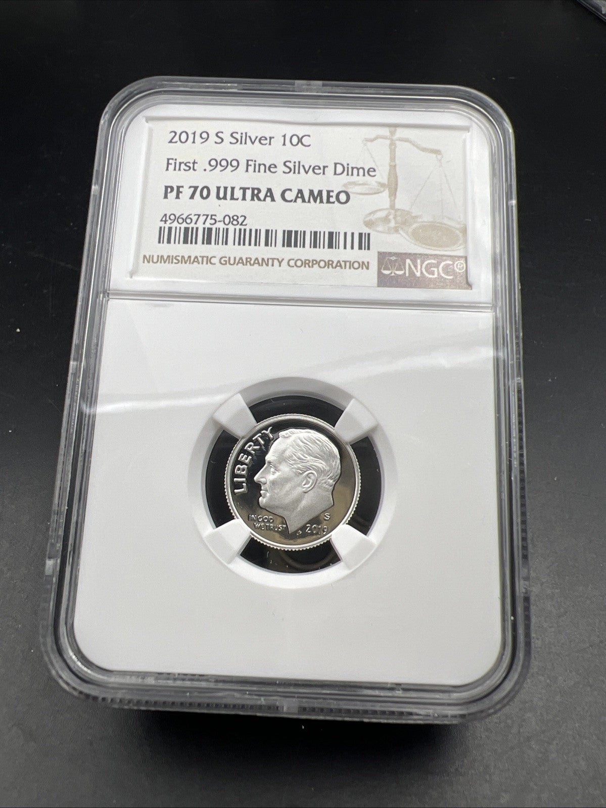 2019 S 10c Roosevelt Proof Silver Dime Coin NGC PF70 UCAM #082 First .999 Dime