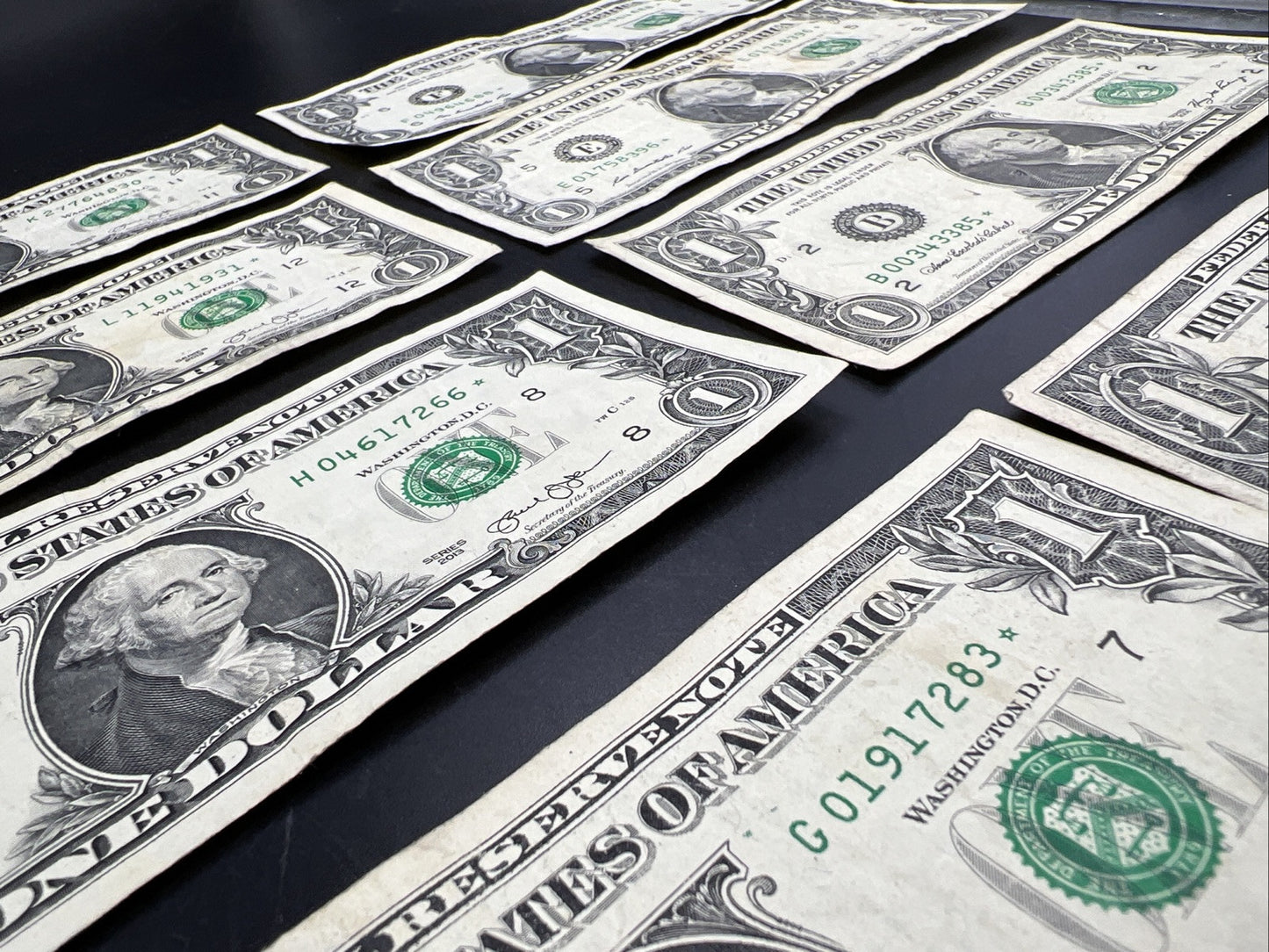 Lot of 8 Bills 2013 * & 2006 Star $1 FRN Federal Reserve Notes Circ #975