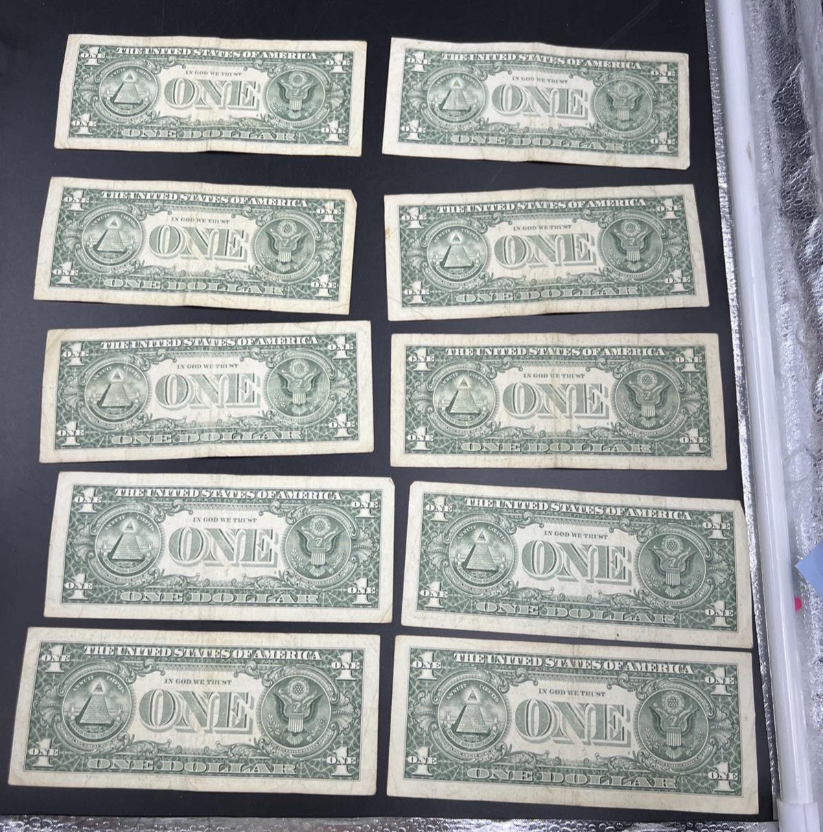 Lot of 10 2013 * $1 FRN Federal Reserve Note Star Notes K Dallas District Circ
