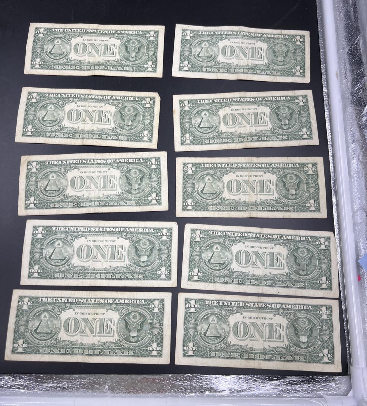 Lot of 10 2013 * $1 FRN Federal Reserve Note Star Notes K Dallas District Circ
