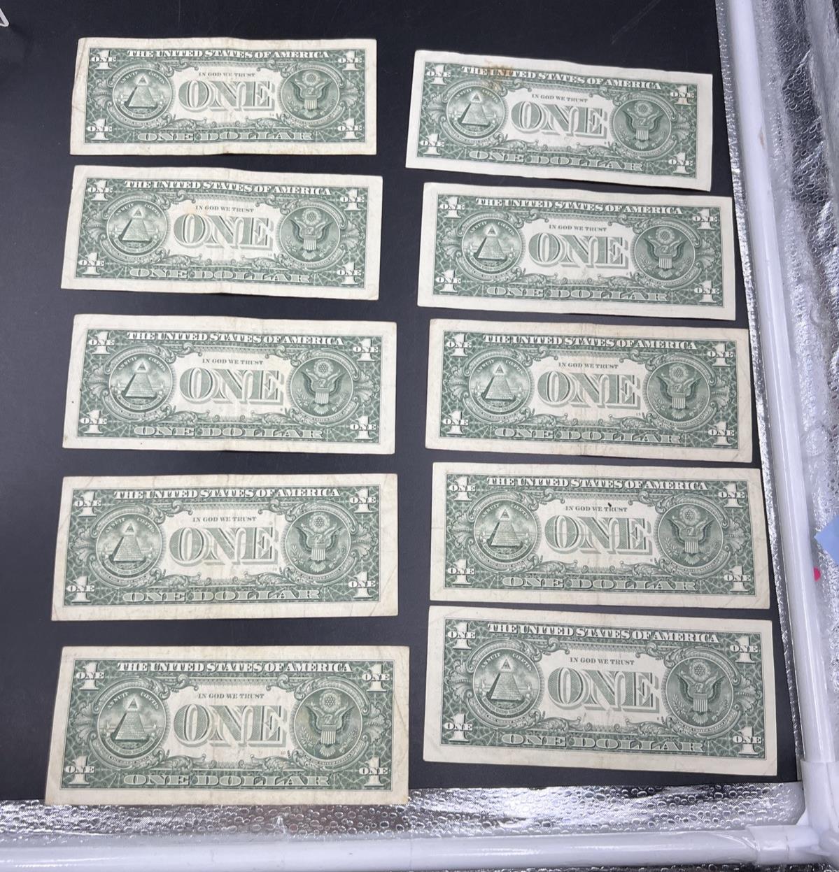 Lot of 10 2013 * $1 FRN Federal Reserve Note Star Notes K District Circ #92