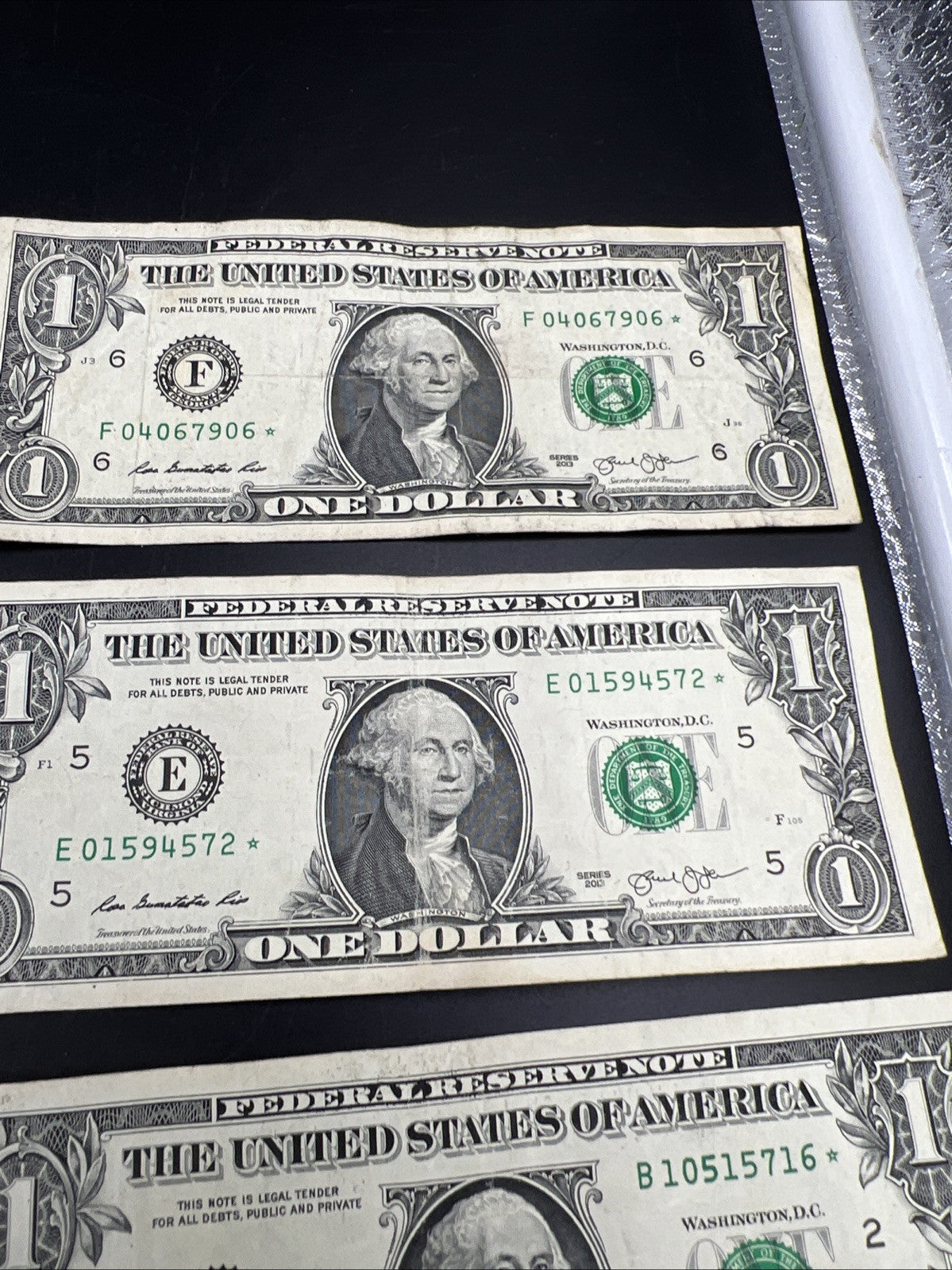 Lot of 8 Different * Star FRN Notes 1995 - 2017 years Circulated US Currency #89