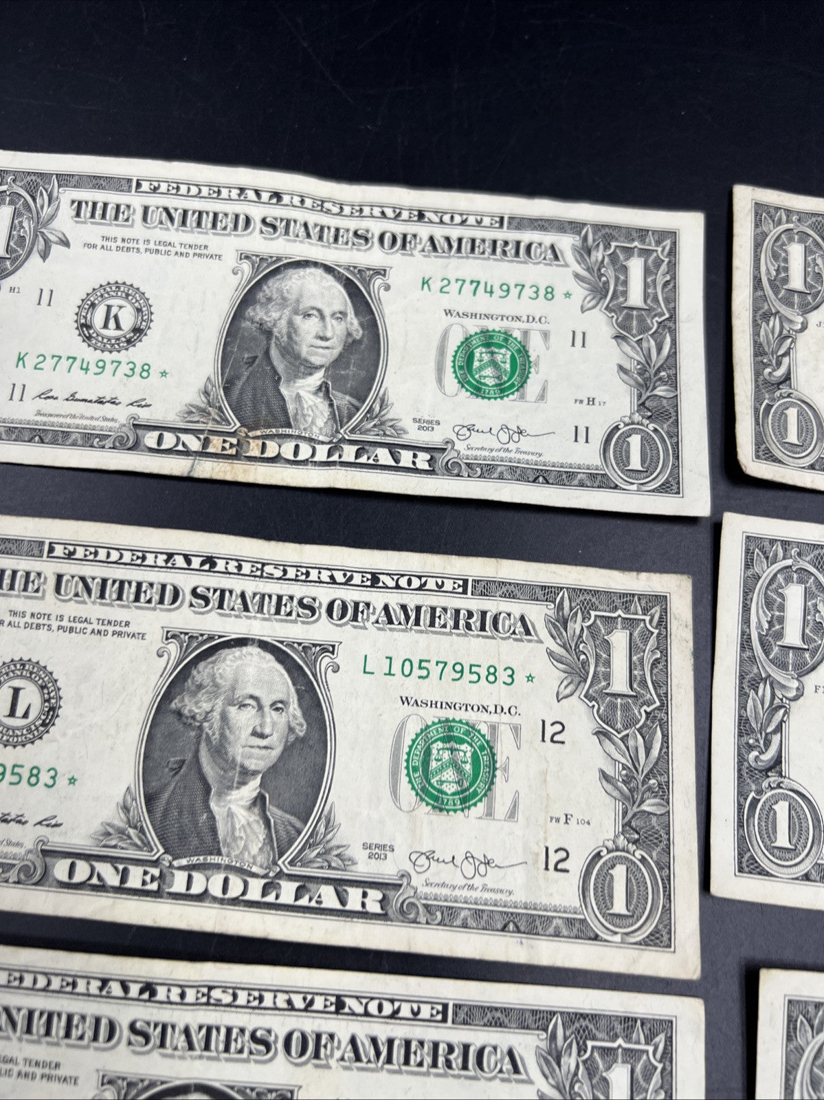Lot of 8 Different * Star FRN Notes 1995 - 2017 years Circulated US Currency #89