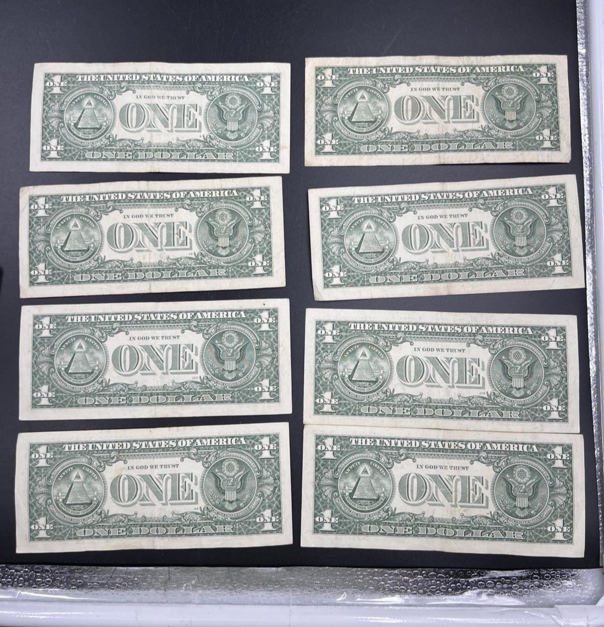 Lot of 8 Different * Star FRN Notes 1995 - 2017 years Circulated US Currency #89