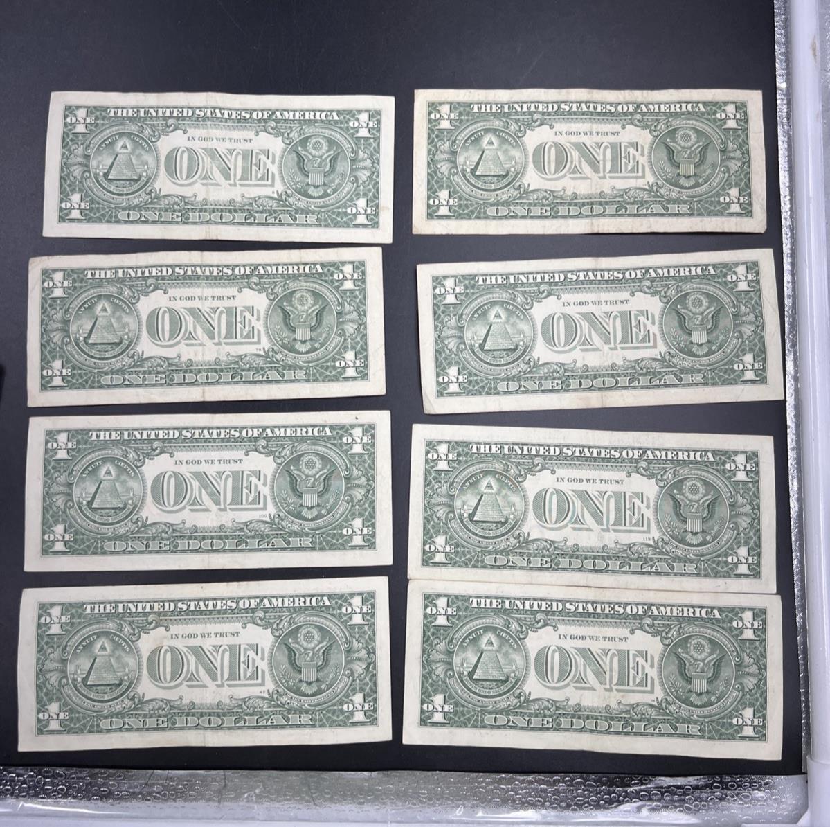 Lot of 8 Different * Star FRN Notes 1995 - 2017 years Circulated US Currency #89