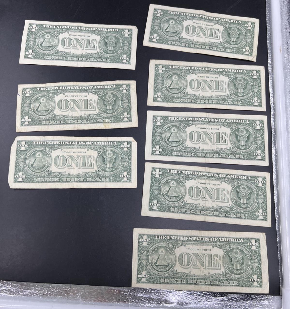 Lot of 7 Different * Star FRN Notes 1995 - 2017 years Circulated US Currency #D