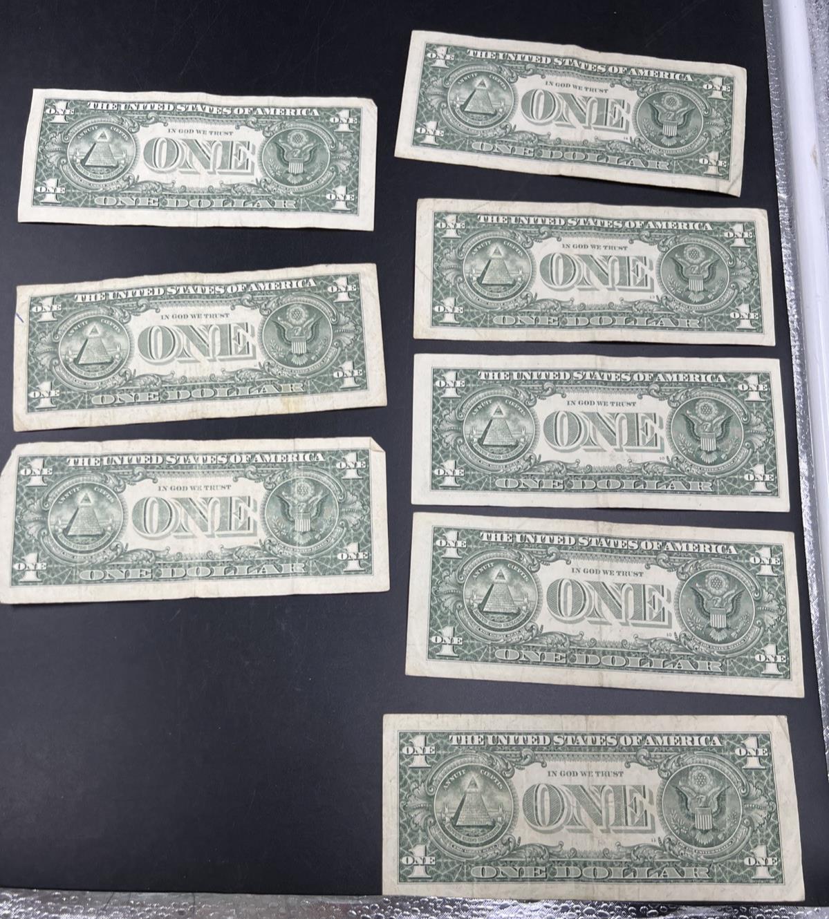 Lot of 7 Different * Star FRN Notes 1995 - 2017 years Circulated US Currency #D