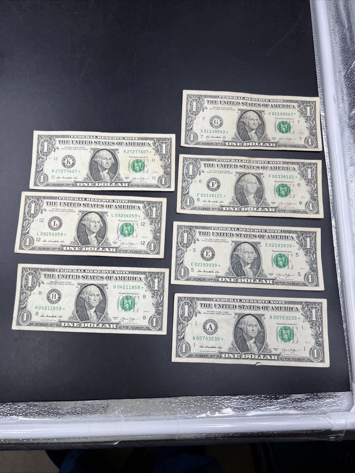 Lot of 7 Different * Star FRN Notes 1995 - 2017 years Circulated US Currency #30