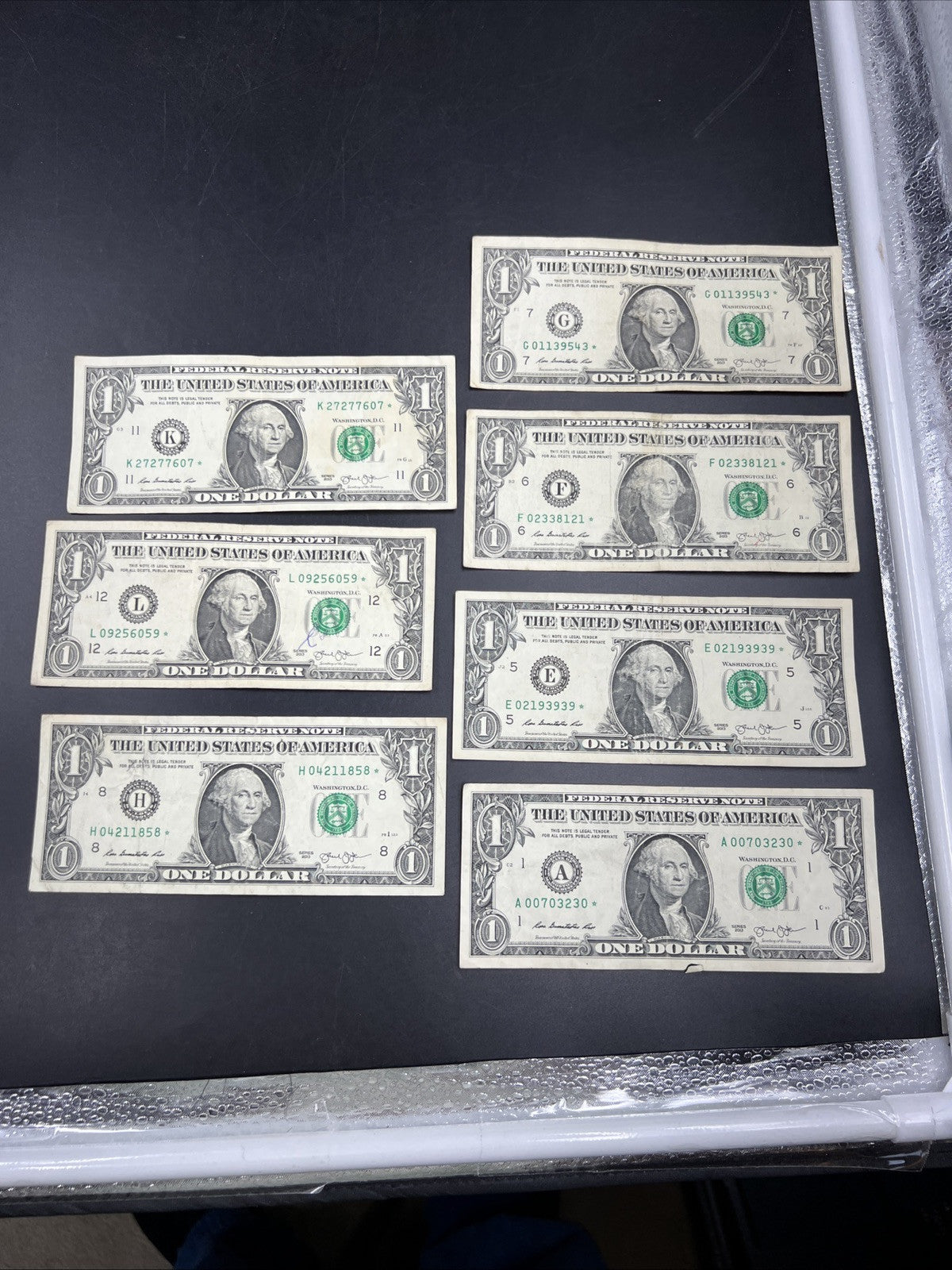 Lot of 7 Different * Star FRN Notes 1995 - 2017 years Circulated US Currency #30