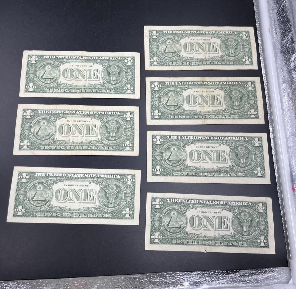 Lot of 7 Different * Star FRN Notes 1995 - 2017 years Circulated US Currency #30