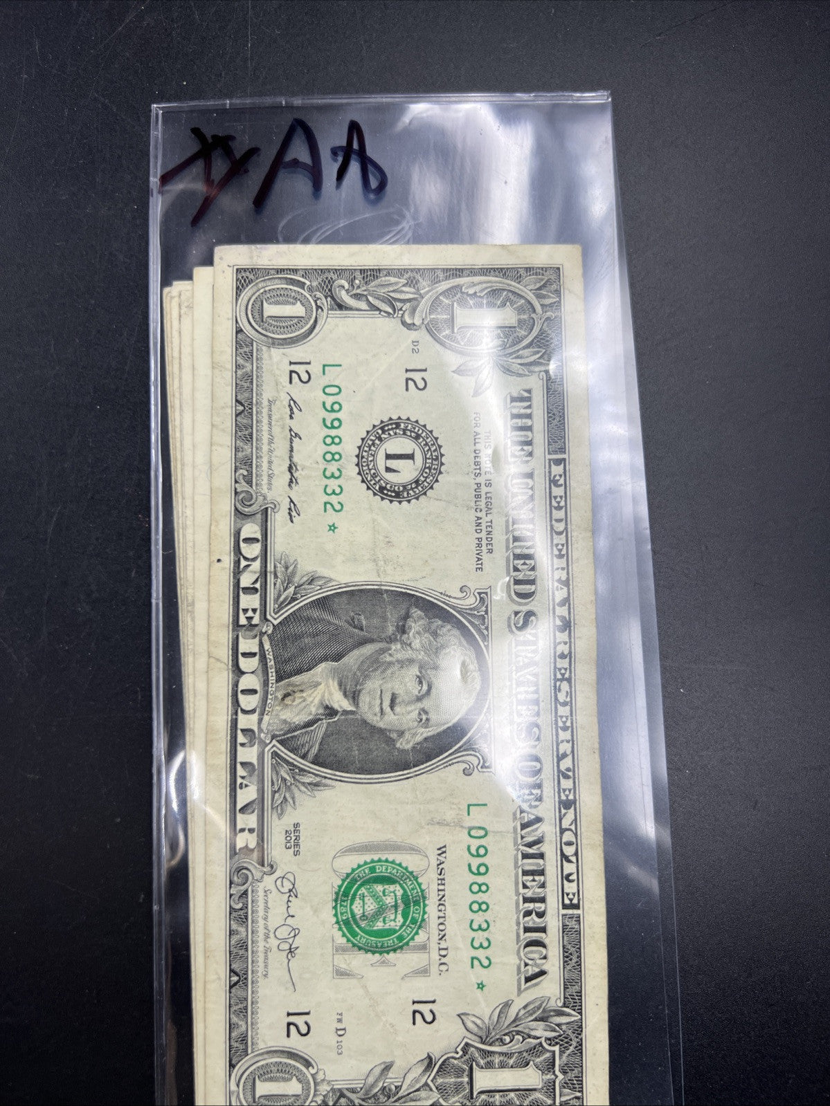Lot of 10 2013 * $1 FRN Federal Reserve Note Star Notes L District Circ #43