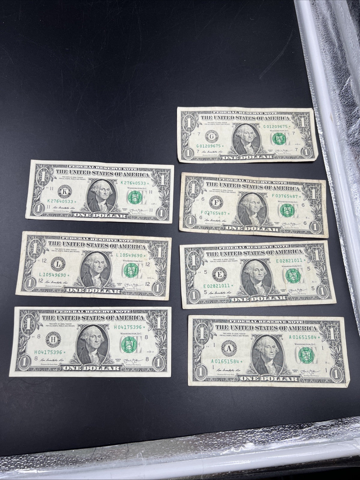 Lot of 7 Different * Star FRN Notes 1995 - 2017 years Circulated US Currency #84
