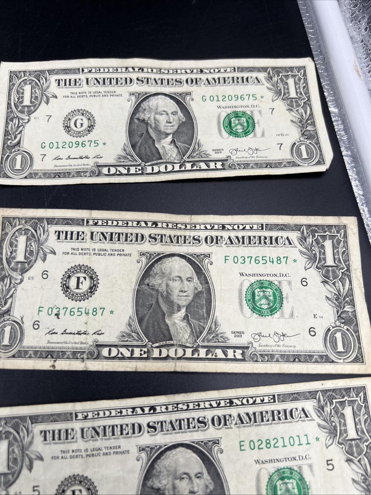 Lot of 7 Different * Star FRN Notes 1995 - 2017 years Circulated US Currency #84