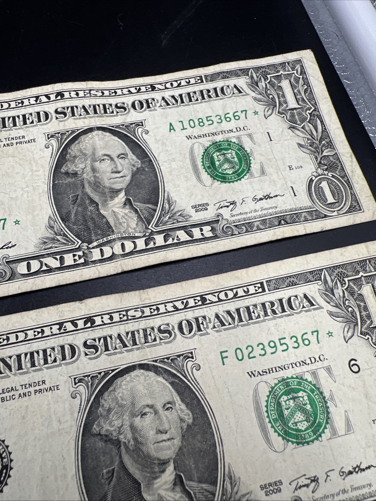 Lot of 9 2009 * $1 FRN Federal Reserve Note Star Notes Circ #79