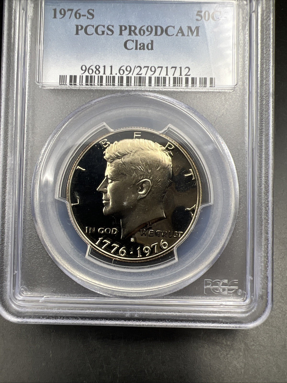 1976 S Bicentennial Kennedy Copper Nickel Half Dollar Coin PCGS PR69 DCAM #12