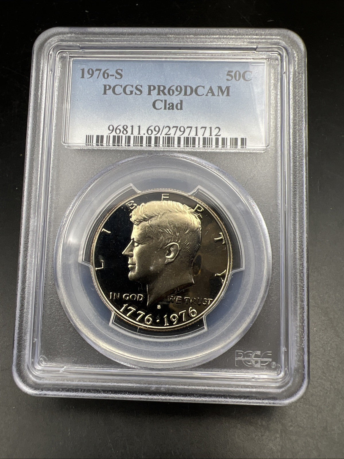 1976 S Bicentennial Kennedy Copper Nickel Half Dollar Coin PCGS PR69 DCAM #12