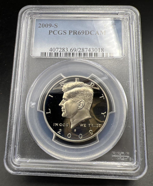 2009 S 50c Kennedy Copper Nickel Half Dollar Coin PCGS PR69 DCAM #018