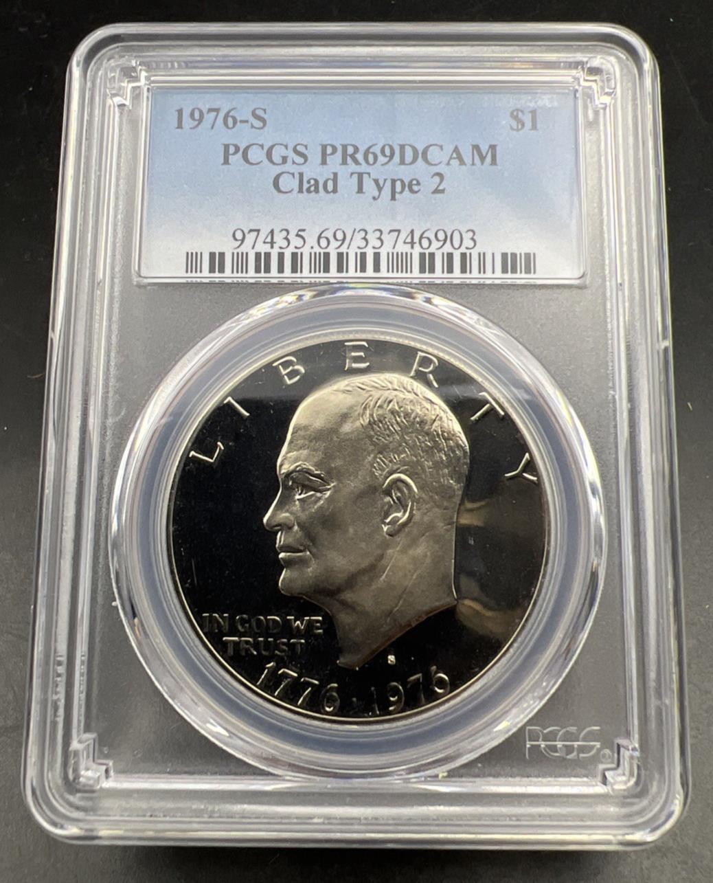 1976 S $1 Ike Eisenhower Proof Dollar Coin PCGS PR69 DCAM Type 2 #903