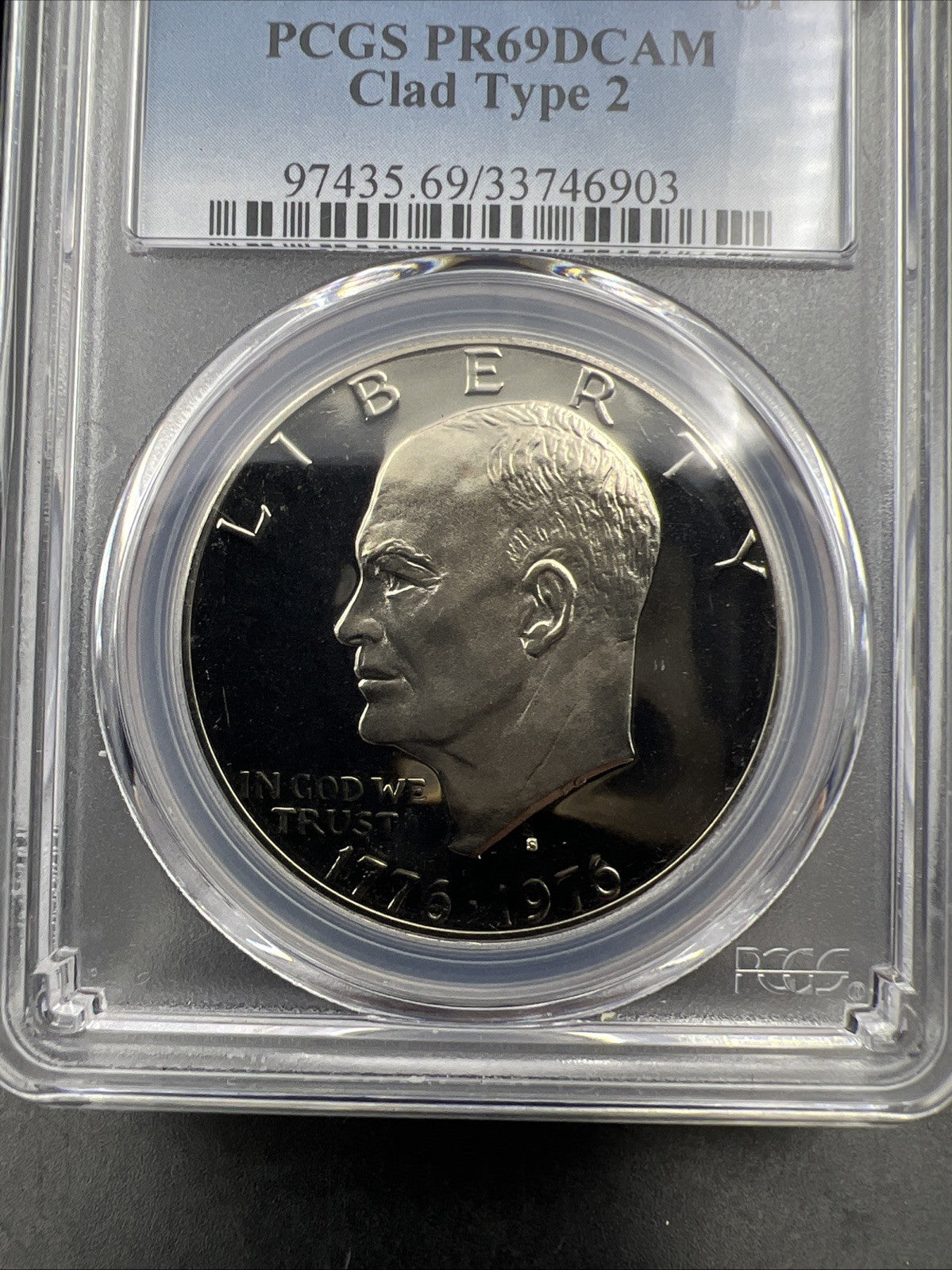 1976 S $1 Ike Eisenhower Proof Dollar Coin PCGS PR69 DCAM Type 2 #903
