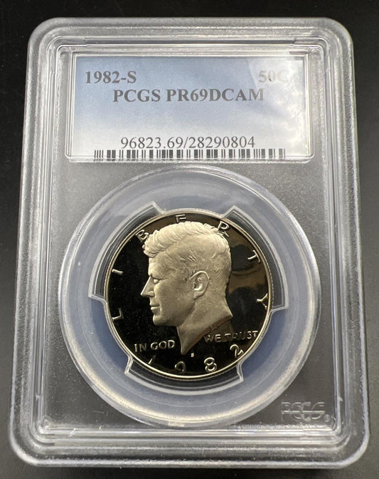 1982 S 50c Kennedy Copper Nickel Half Dollar Coin PCGS PR69 DCAM #804