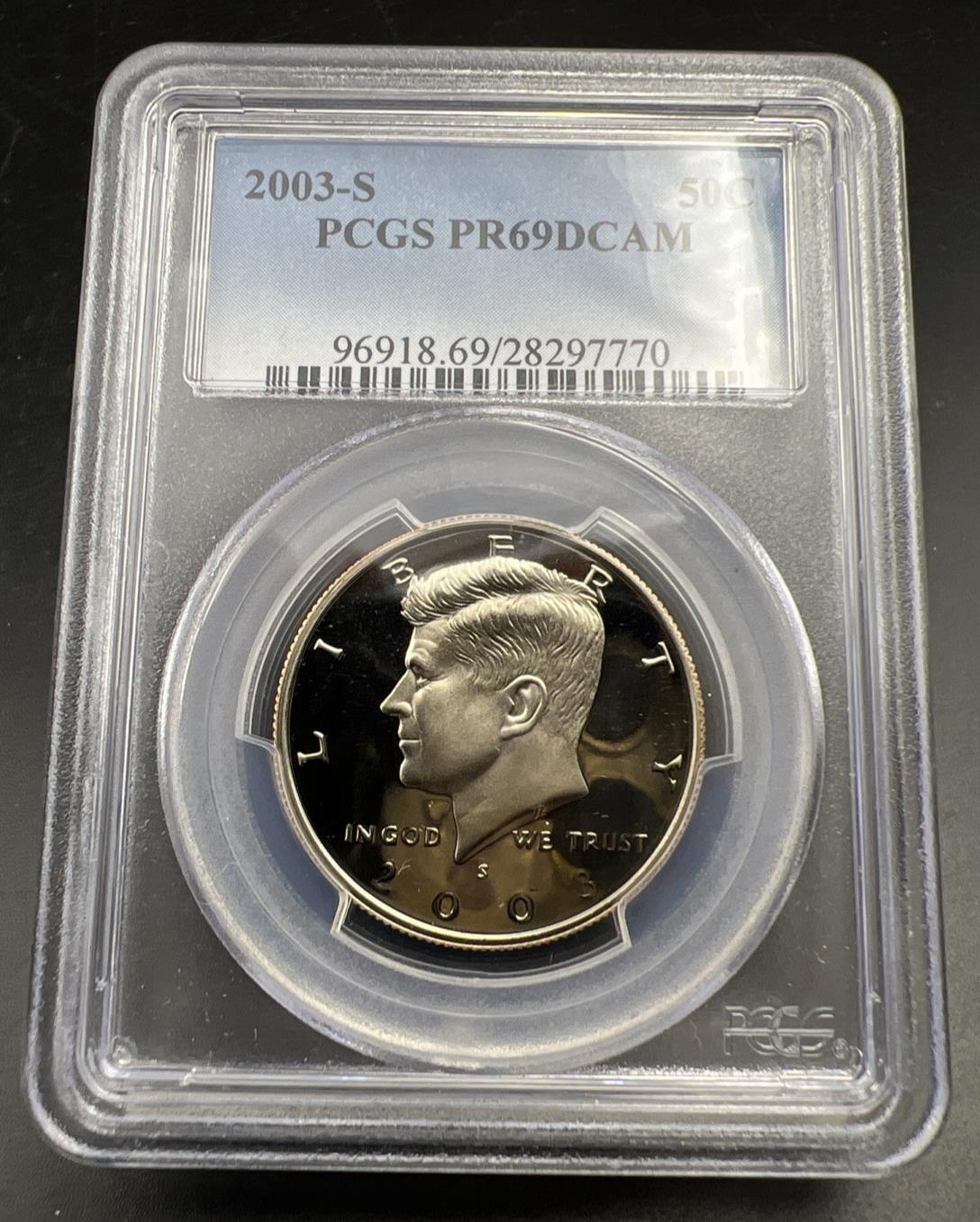 2003 S 50c Kennedy Copper Nickel Half Dollar Coin PCGS PR69 DCAM #770