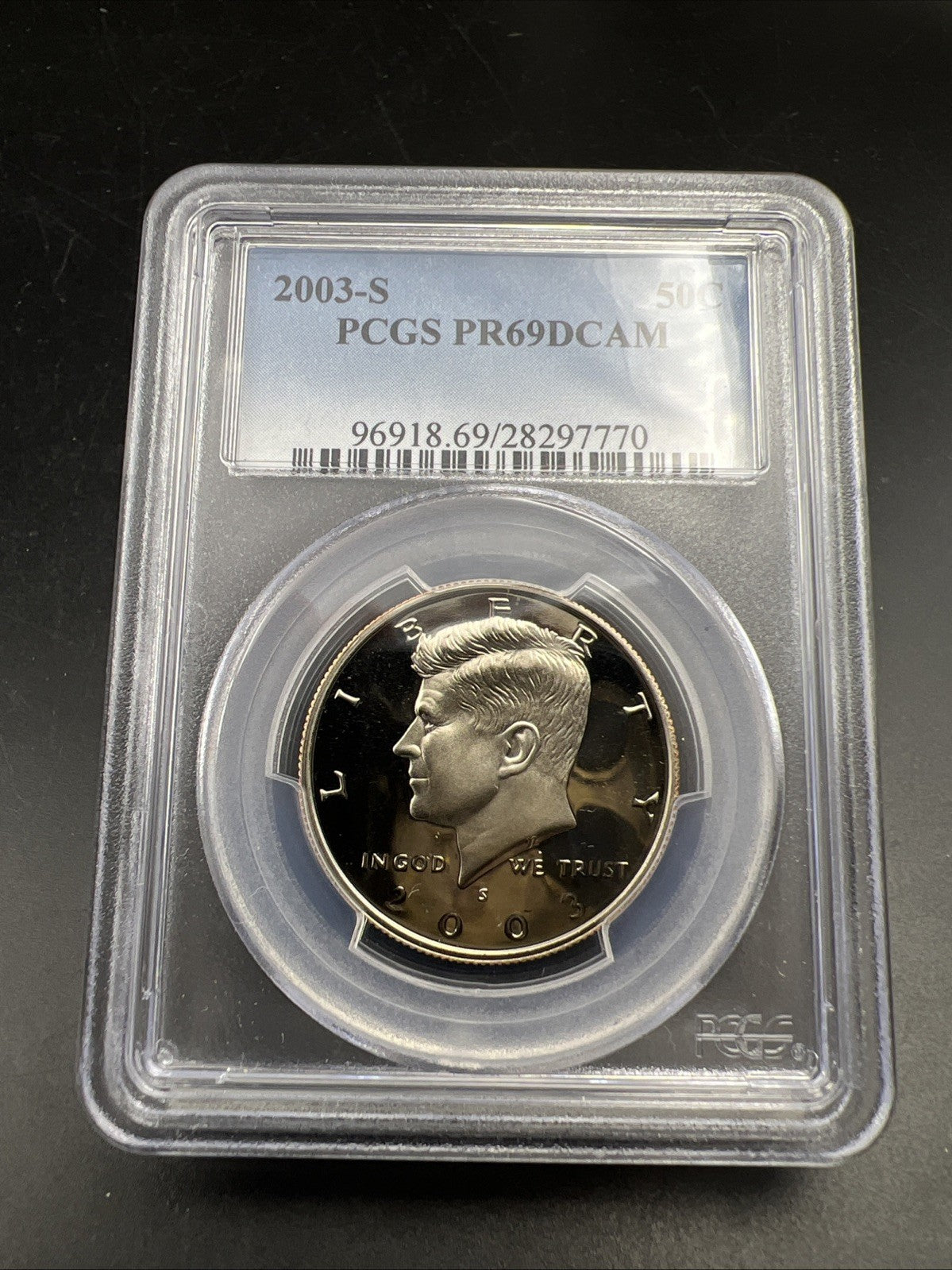 2003 S 50c Kennedy Copper Nickel Half Dollar Coin PCGS PR69 DCAM #770